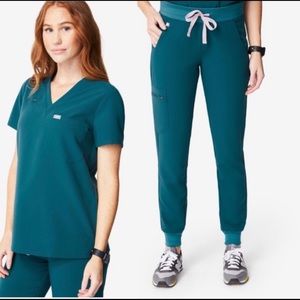 Caribbean Blue Scrub Set
